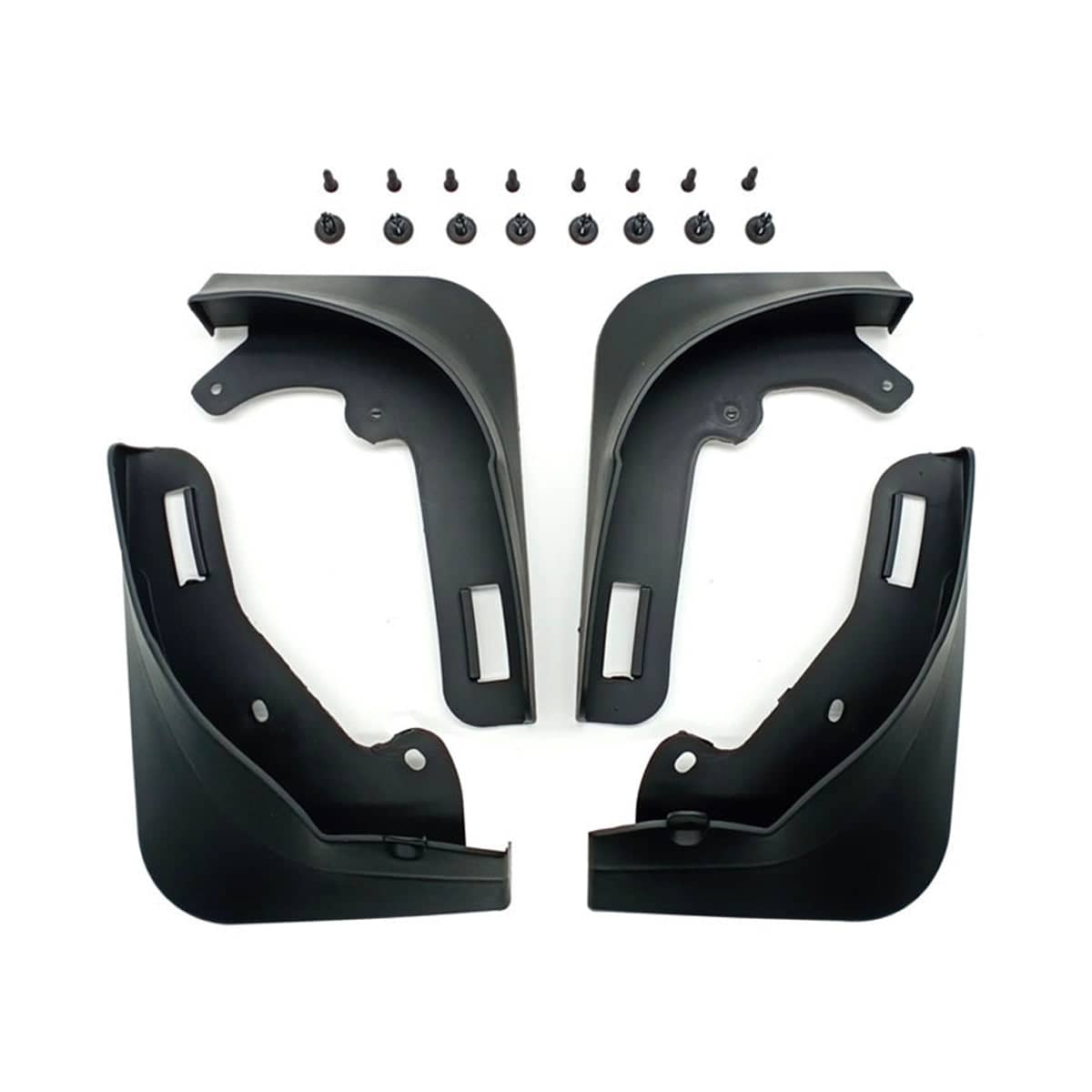 Universal Soft Rubber Car Mud Flaps No Drill Splash Guards, Pack of 4 - view 2