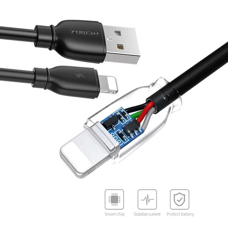 USB Fast Charging Cable 1m 2.4A for iPhone and iPad - White - view 8