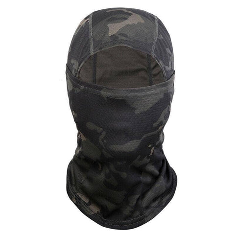 UV Protection Balaclava Face Mask for Skiing and Cycling - Black Terrain Camouflage
