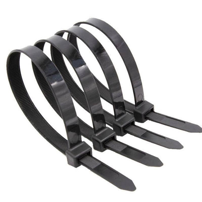 UV Stabilised Nylon Cable Ties, Pack of 20 - Black, 8.8 x 800 mm