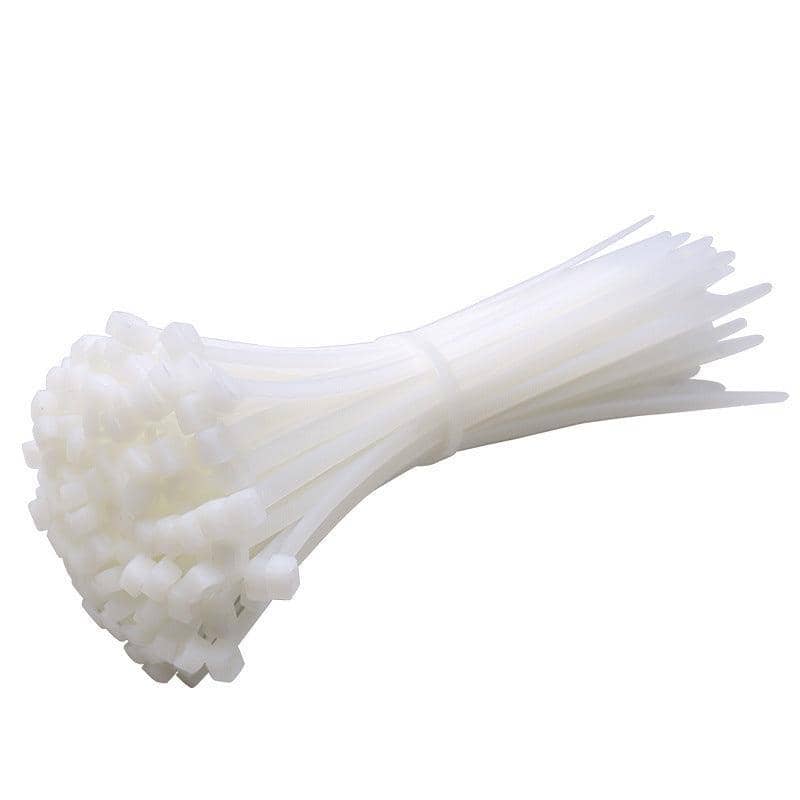 UV Stabilised Nylon Cable Ties (Zip Ties), Pack of 100 - 10 x 920 mm, White