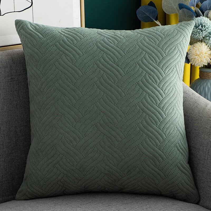 Velvet Cushion Cover 45x45cm Soft Square Pillowcase - Dark Grey - view 10