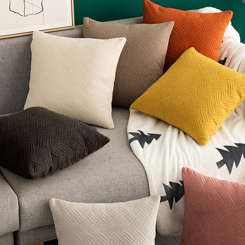 Velvet Cushion Cover 45x45cm Soft Square Pillowcase - Dark Grey - view 12