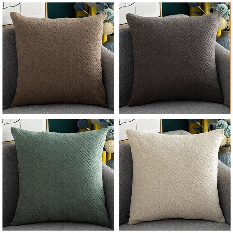Velvet Cushion Cover 45x45cm Soft Square Pillowcase - Dark Grey - view 13