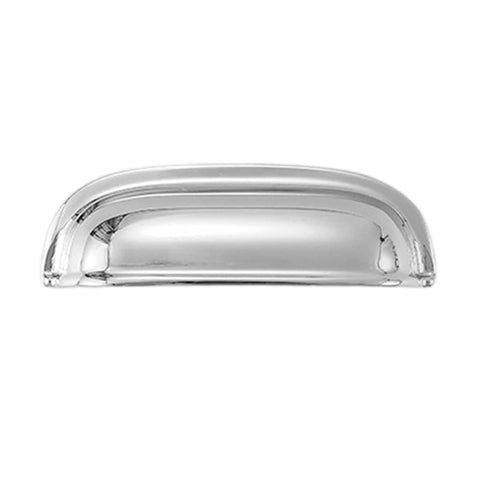 Vintage Cup Drawer Handle, 2 Hole - Silver
