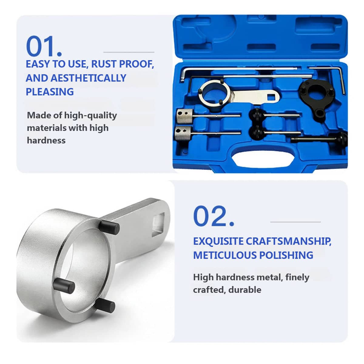 VW Audi Diesel Engine Timing Tool Kit for Camshaft Locking and Crankshaft Alignment - view 4