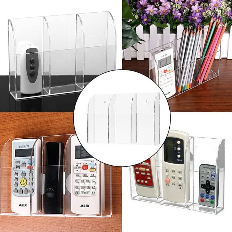 Wall Mount Clear Acrylic Remote Control Holder - 2 Case (130 x 45 x 140 mm) - view 4