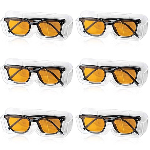 Wall Mounted Eyeglass Holders, Set of 6 - Clear