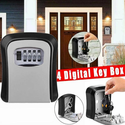 Wall Mounted High Security Key Box with 4 Digit Combination Lock
