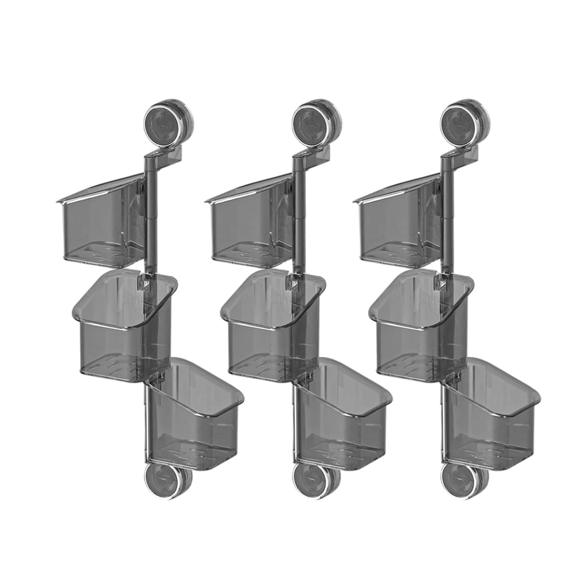Wall Mounted Spice Storage Box Set of 3 with 180 Degree Rotating Containers - view 2