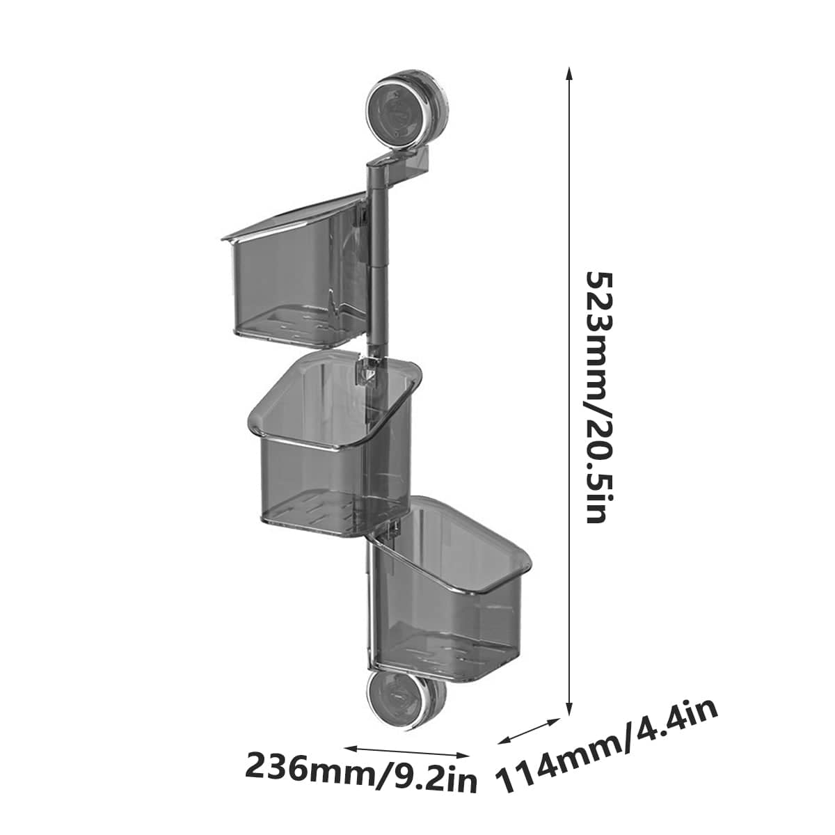 Wall Mounted Spice Storage Box Set of 3 with 180 Degree Rotating Containers - view 3