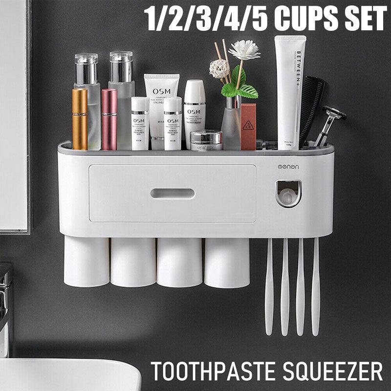 Wall Mounted Toothbrush Holder ABS with Adhesive Mount - 1 Cup - view 2