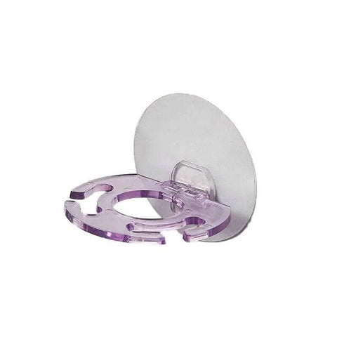 Wall Mounted Toothbrush and Toothpaste Holder with Suction Cup - Purple