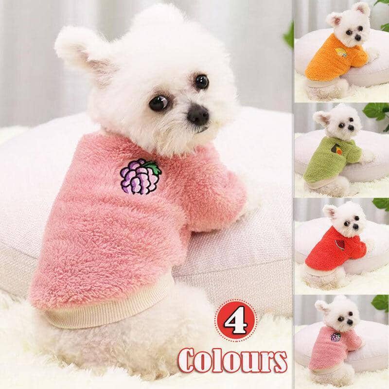 Warm Fleece Dog Jumper - Orange, Medium (Chest 37 cm, Back 25 cm) - view 2