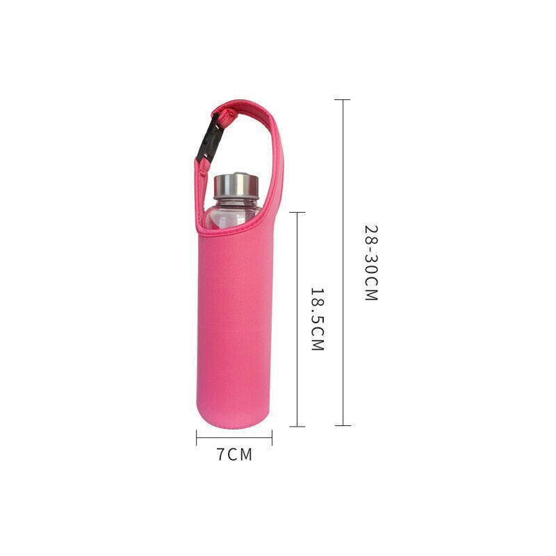 Water Bottle Holder, Neoprene Insulated Carrier with Strap - Blue, 450 ml - view 5
