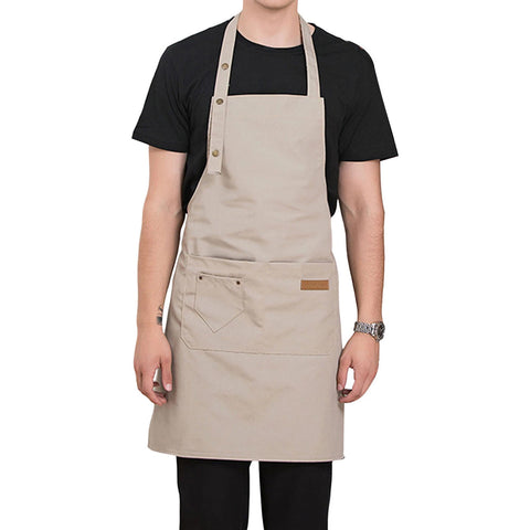 Waterproof Apron with Adjustable Straps, 76 x 65 cm - Beige