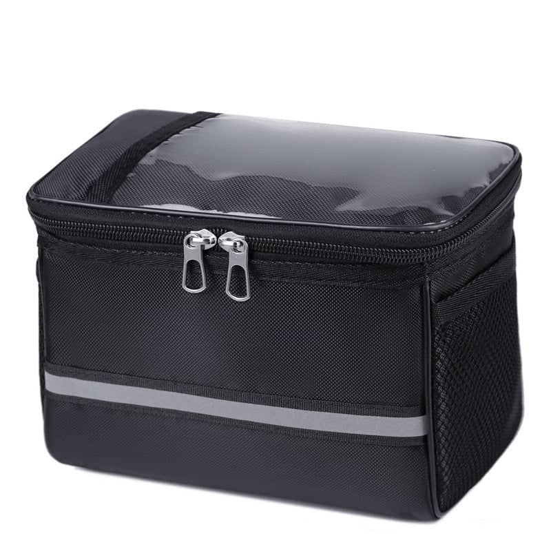 Waterproof Bicycle Handlebar Bag with Touchscreen Phone Pocket, Black - view 2