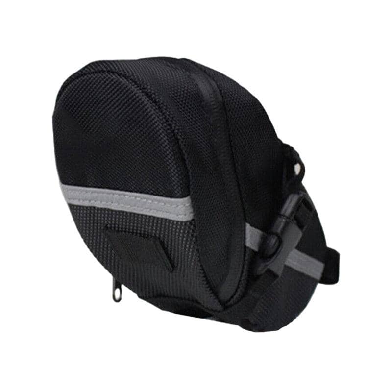 Waterproof Bike Saddle Bag with Reflective Strips - Black - view 2