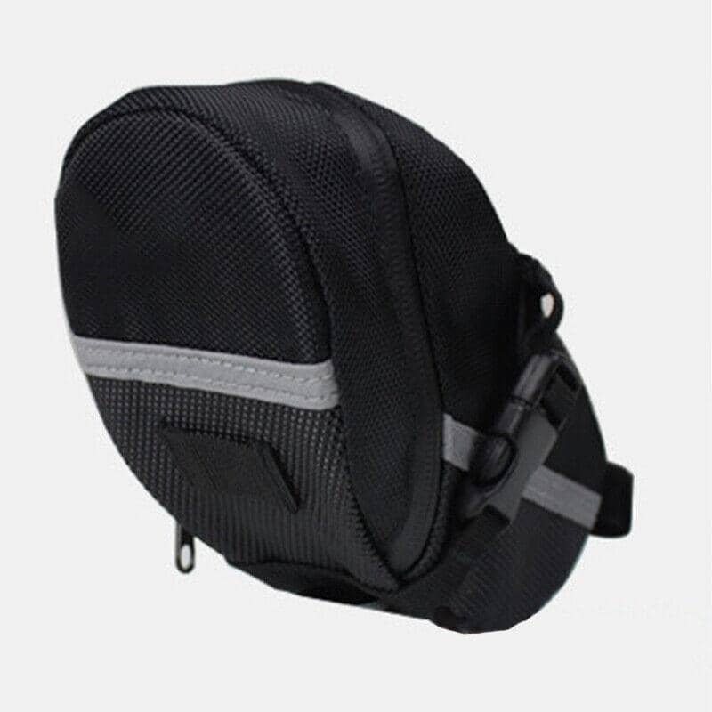 Waterproof Bike Saddle Bag with Reflective Strips - Black - view 4