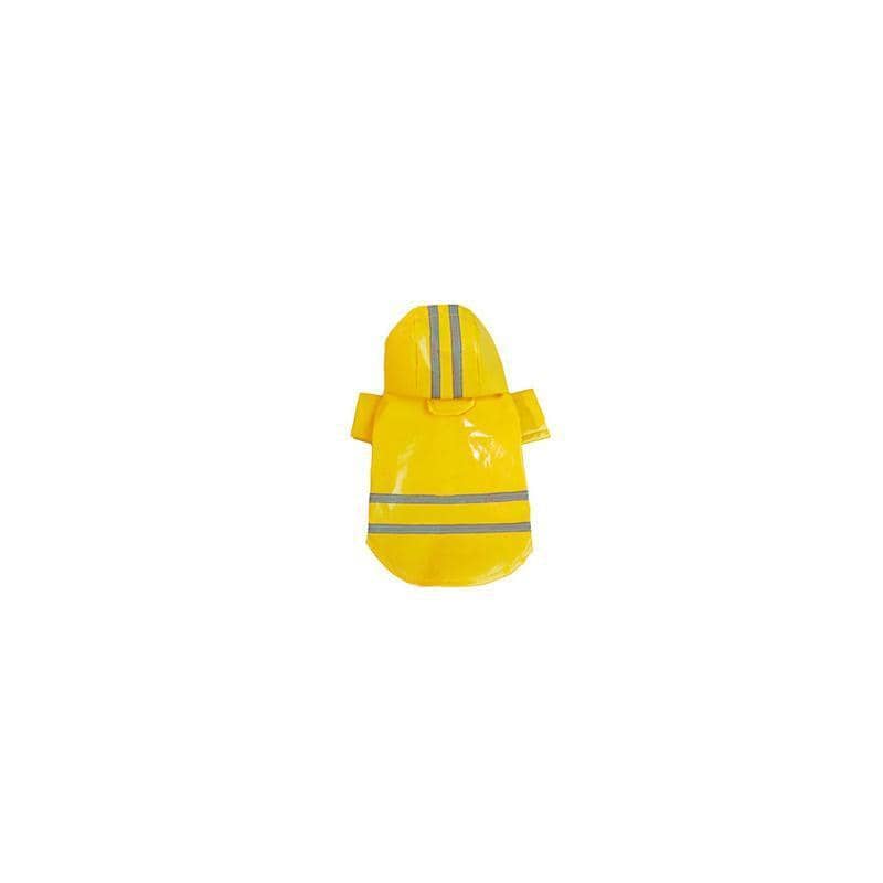 Waterproof Dog Raincoat with Hood - Yellow, Size M (Chest 42 cm)