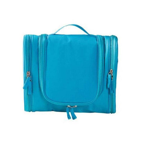 Waterproof Makeup Bag Hanging Travel Toiletry Organiser - Blue