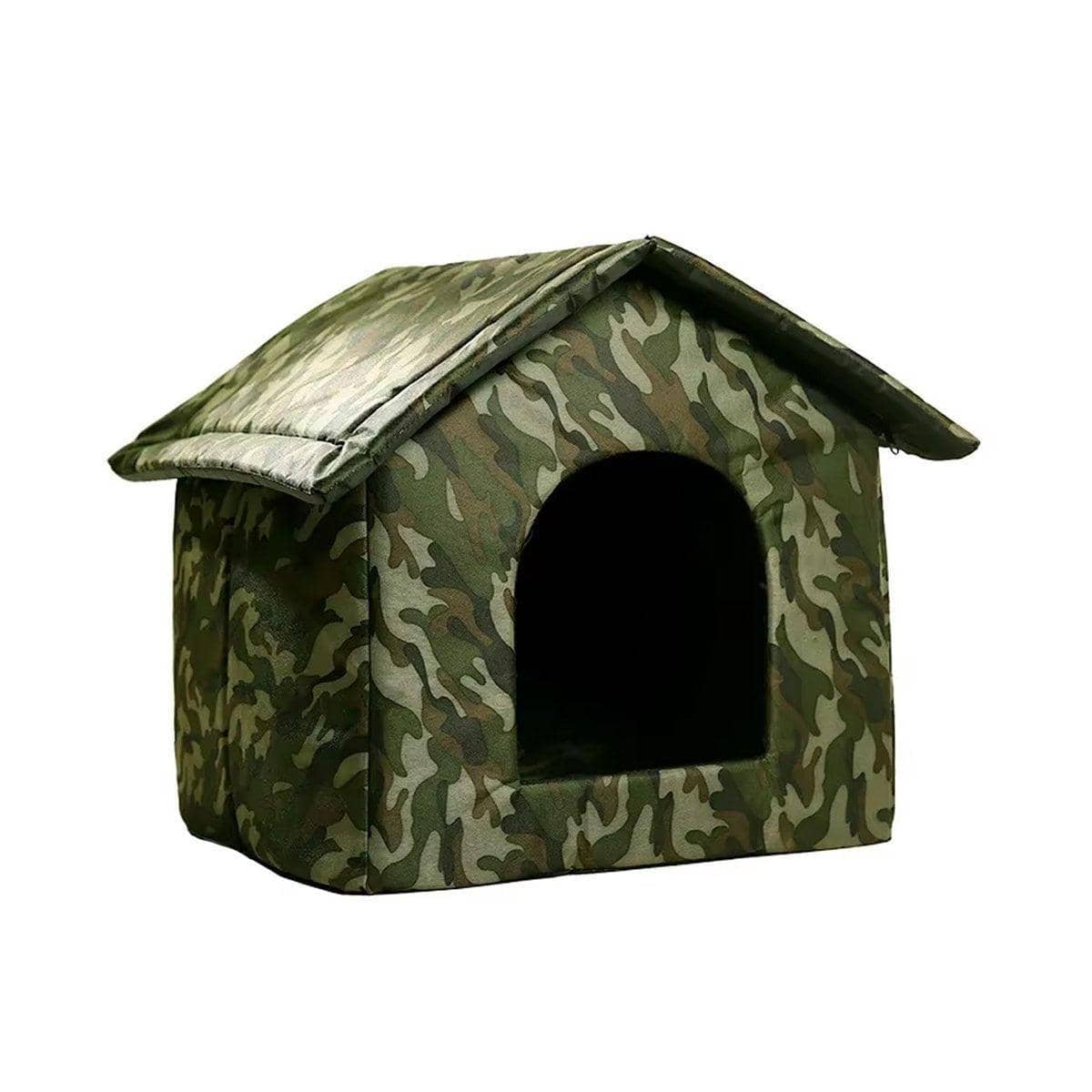 Waterproof Outdoor Cat and Small Dog House, Camouflage - Medium (40 x 35 x 40 cm)