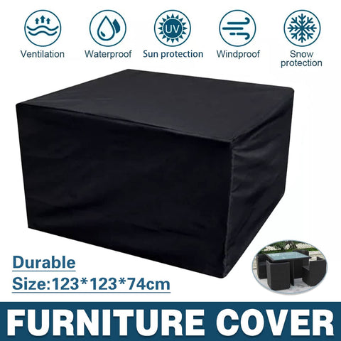 Waterproof Outdoor Patio Furniture Cover, UV Resistant, 123 cm Square