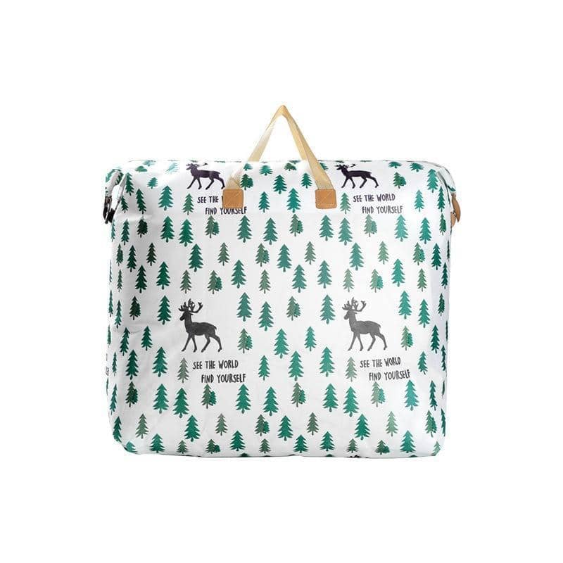 Waterproof Quilt Storage Bag - Tree Print, 52 x 17 x 40 cm