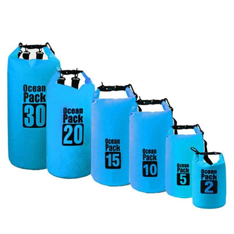 Waterproof Roll-Top Dry Bag, 15 Litre - Light Blue