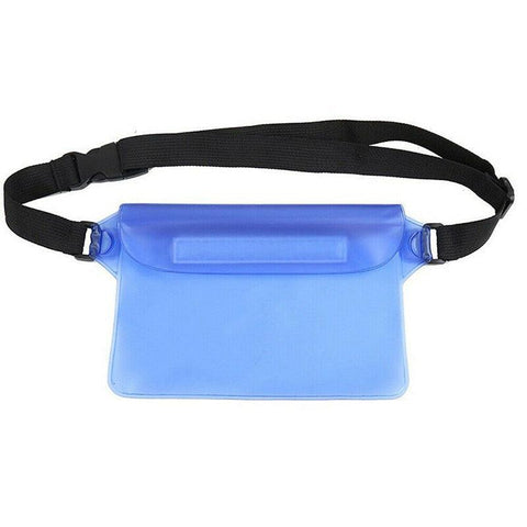 Waterproof Waist Bag for Swimming and Boating - Blue