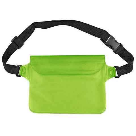 Waterproof Waist Bag for Swimming and Boating - Green