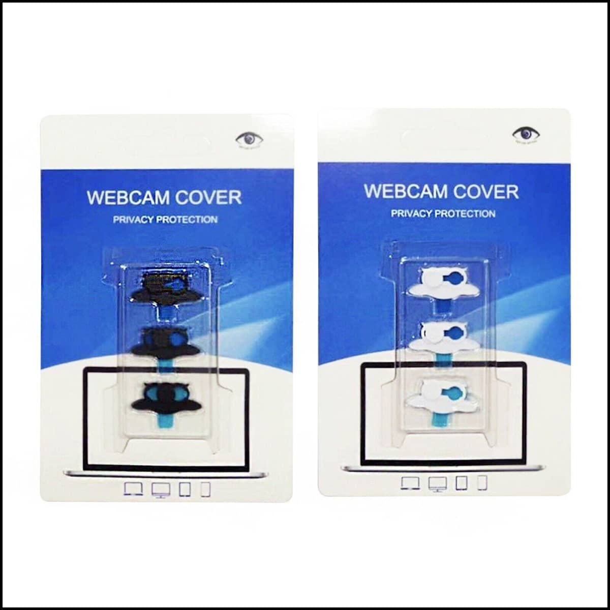 Webcam Cover Slide for Laptop Camera - Ultra Thin Privacy Protection, Black, Pack of 3 - view 2