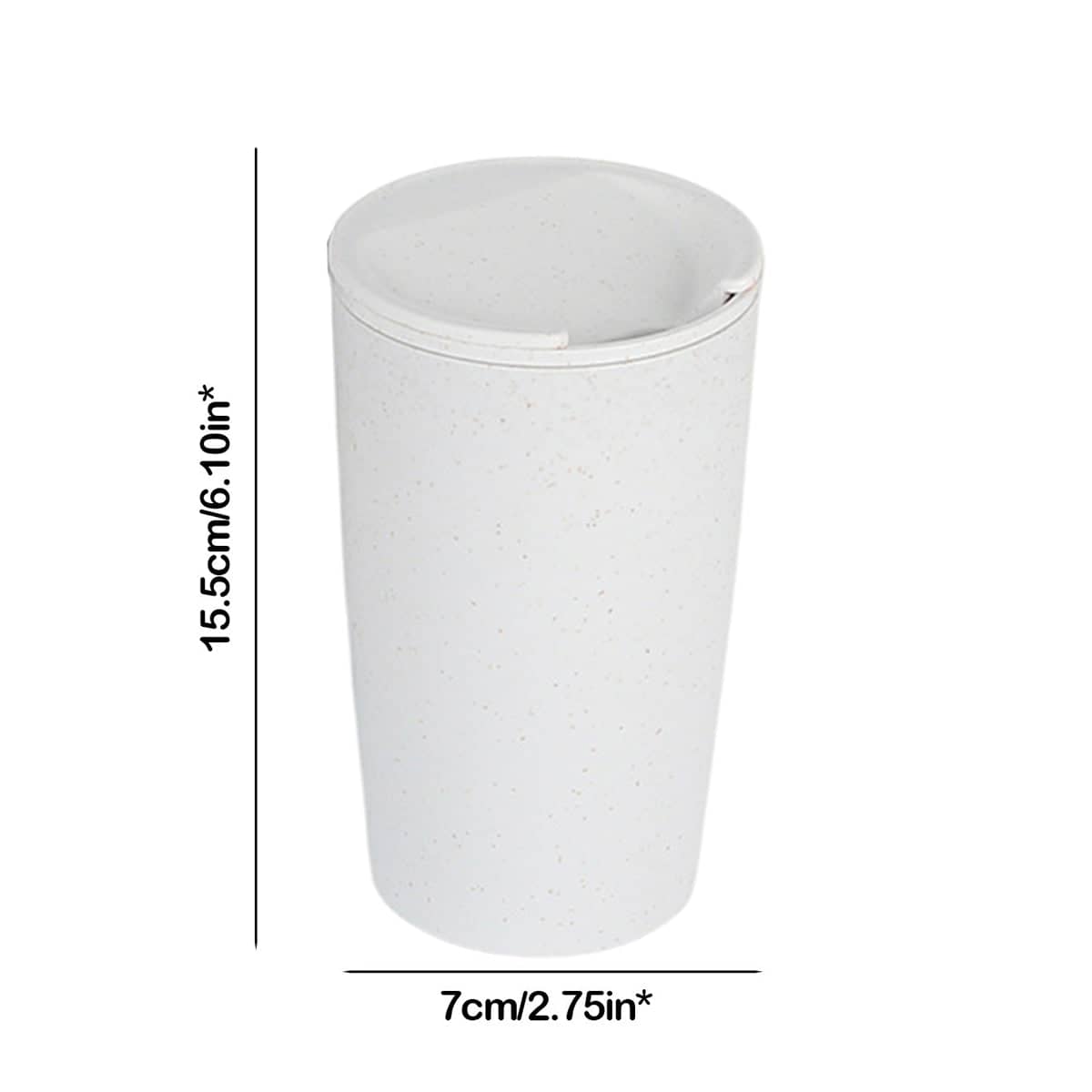 Wheat Straw Coffee Cups with Lids for Cold Drinks, Pack of 30, Black, Grey and White - view 3