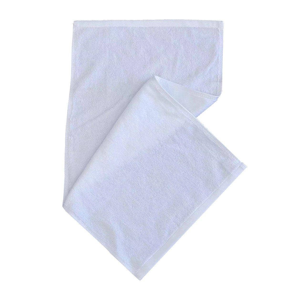 White Cotton Hotel Face Towels 80 x 40 cm, Pack of 6 - Pearl Satin, 180 g