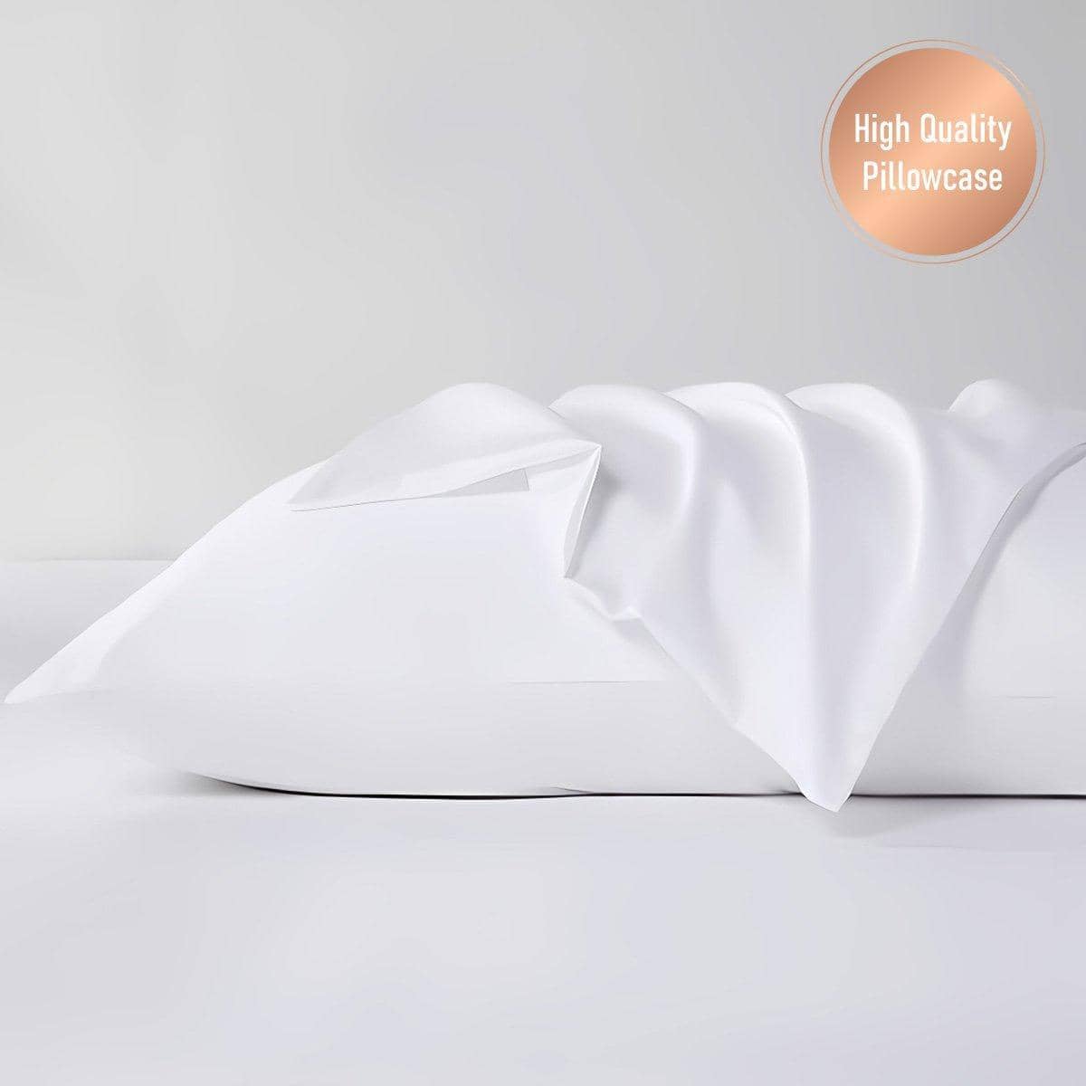 White Hotel Pillowcase 80 x 50 cm - Cotton Satin, 300 Thread Count (60s x 40s) - view 2