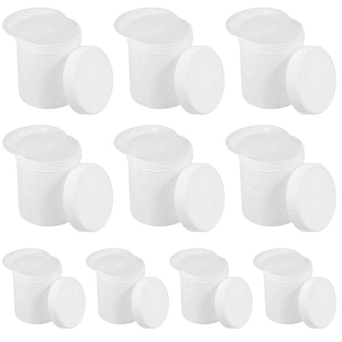 Wide Mouth Plastic Jars with Screw Lids, Pack of 10 - 2000 ml