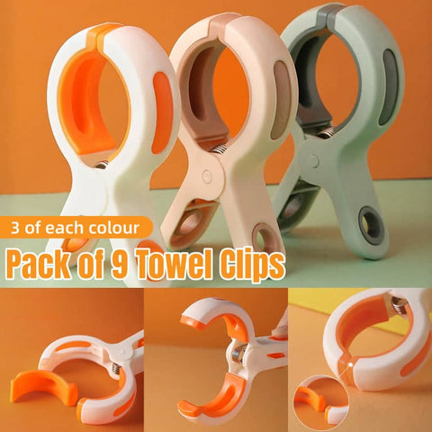 Windproof Laundry Clips for Quilts and Towels, Pack of 9