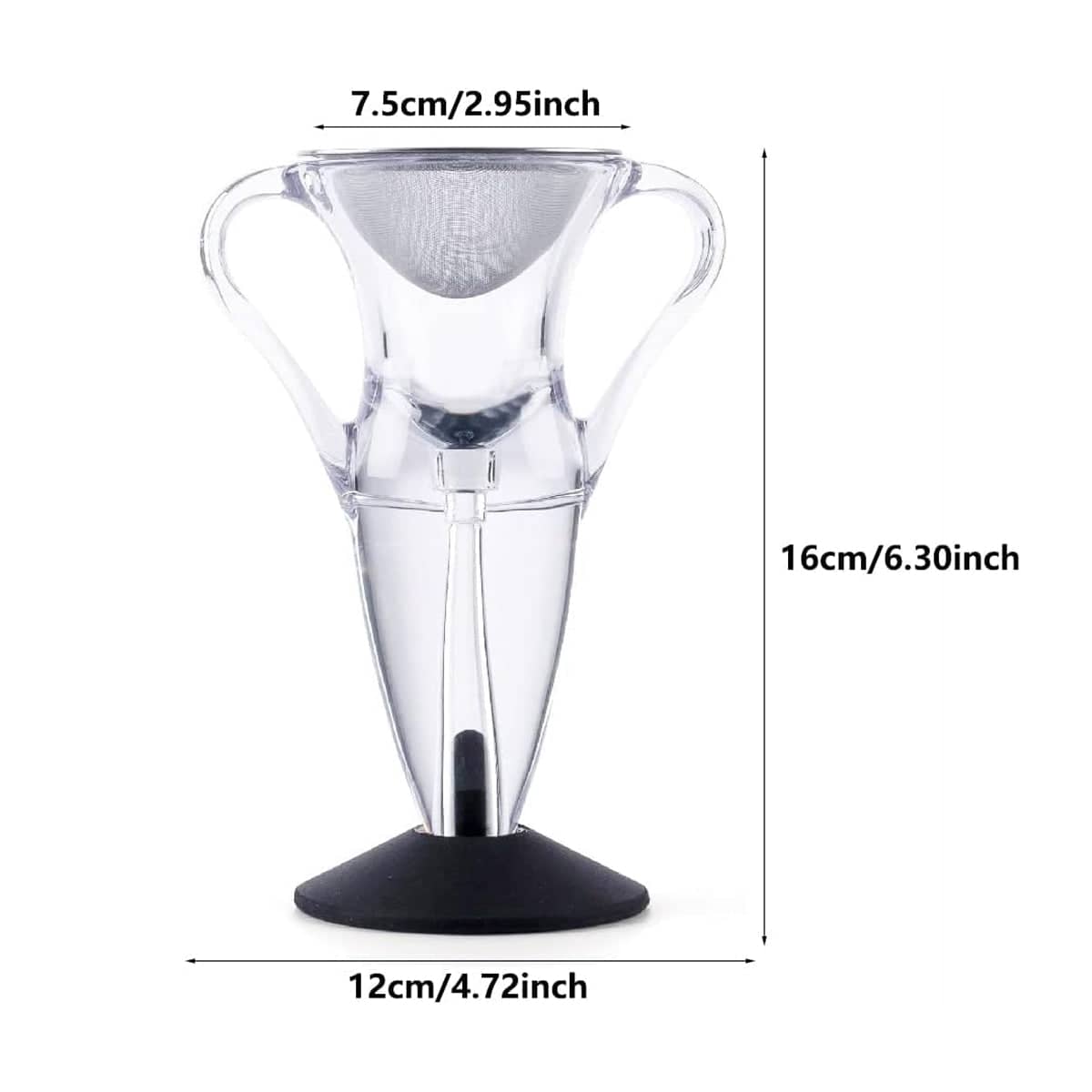 Wine Aerator Decanter Clear Acrylic for Home Parties and Wine Tasting - view 3