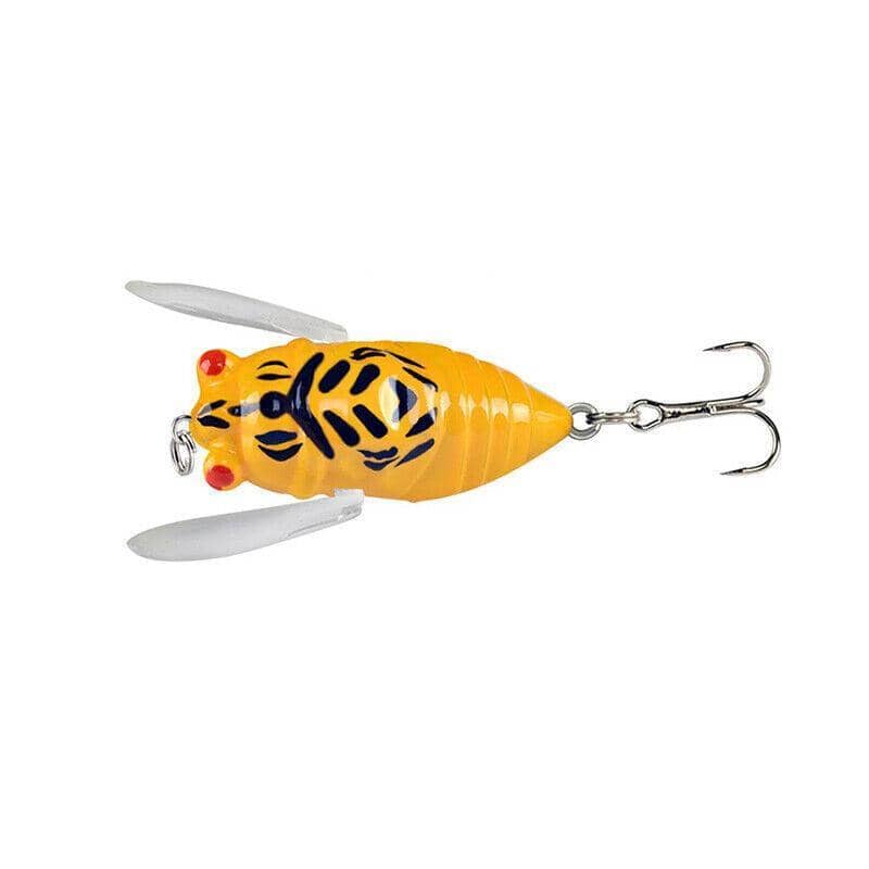 Winged Cicada Topwater Popper Fishing Lure for Bream and Bass, 40 mm, Pack of 4 - view 2