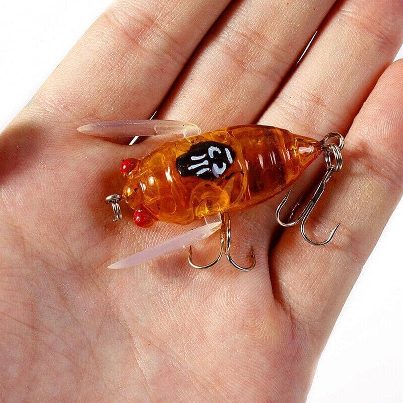 Winged Cicada Topwater Popper Fishing Lure for Bream and Bass, 40 mm, Pack of 4 - view 5