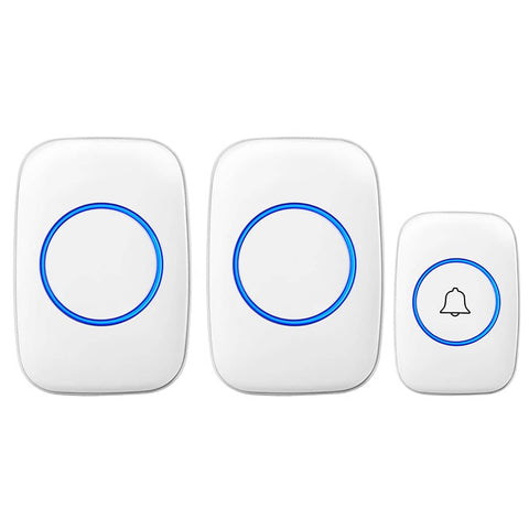 Wireless Doorbell Kit with Waterproof Call Button and Chime - White