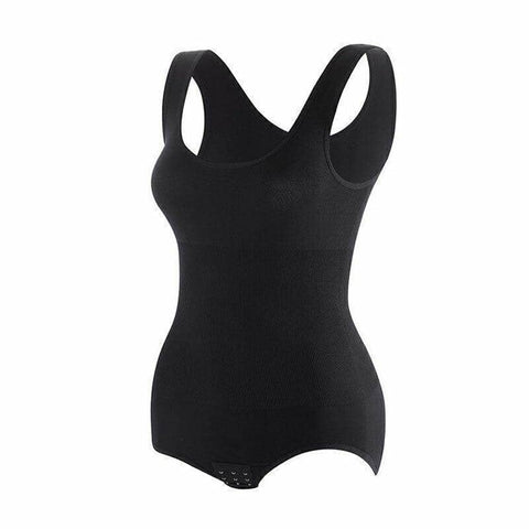 Women's Full Body Shaper Seamless Tummy Control Bodysuit Shapewear - Black, XS/S