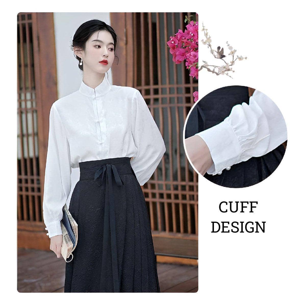 Women's Hanfu Two-Piece Set with Long Skirt - Size S (Bust 98 cm) - view 4