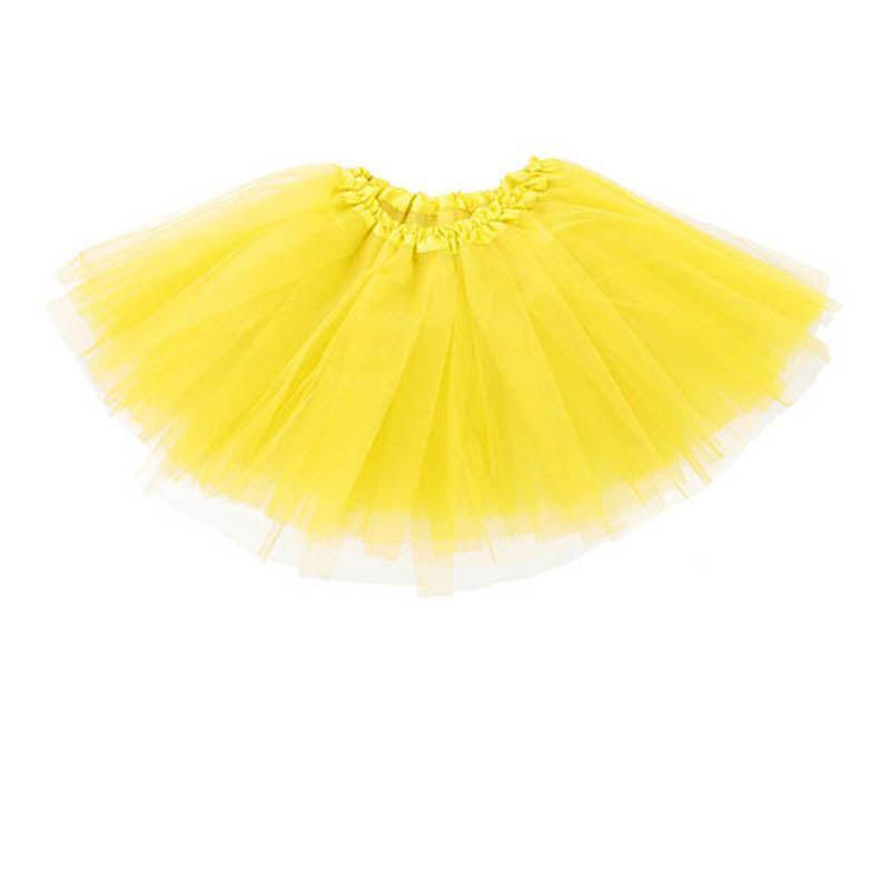 Women's Layered Tulle Tutu Skirt for Dance and Dress-Up - Yellow