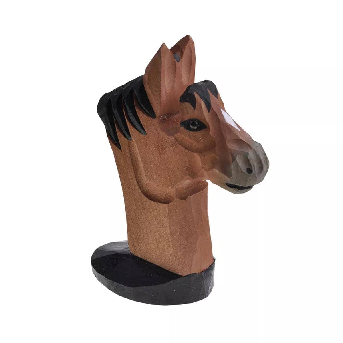 Wooden Animal Eyeglasses Holder - Brown Horse