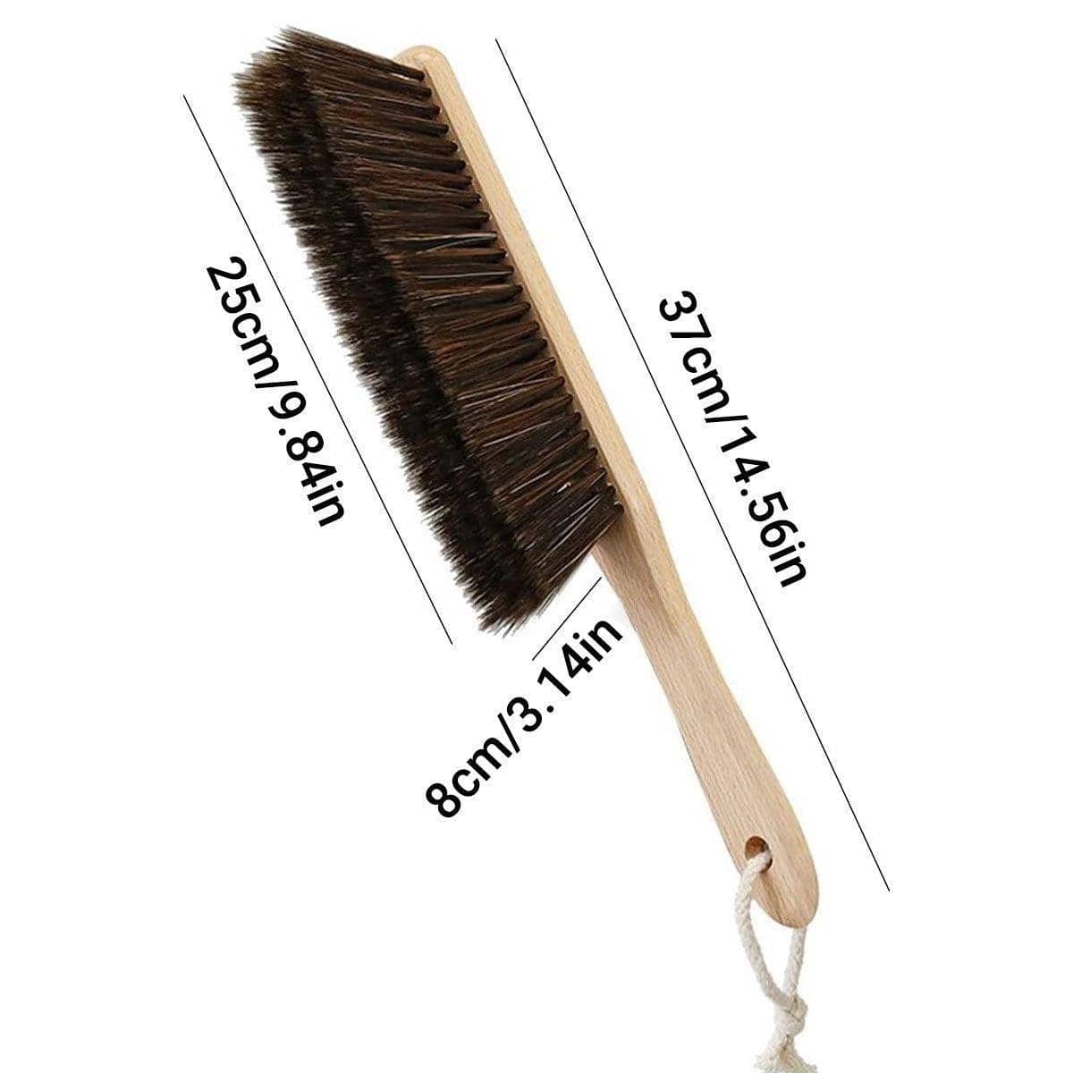 Wooden Bed Brush with Long Handle and Soft Bristles for Dusting - view 3