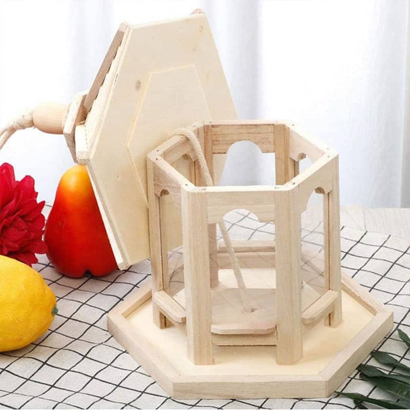 Wooden Bird Feeder Pavilion Style Birdhouse, Weatherproof for Garden and Outdoor Use - view 4