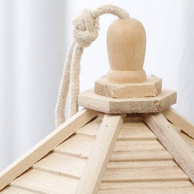 Wooden Bird Feeder Pavilion Style Birdhouse, Weatherproof for Garden and Outdoor Use - view 5