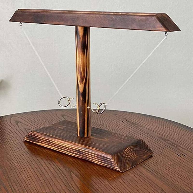 Wooden Hook and Ring Toss Game for 2 People, Party and Bar Drinking Toy - view 5