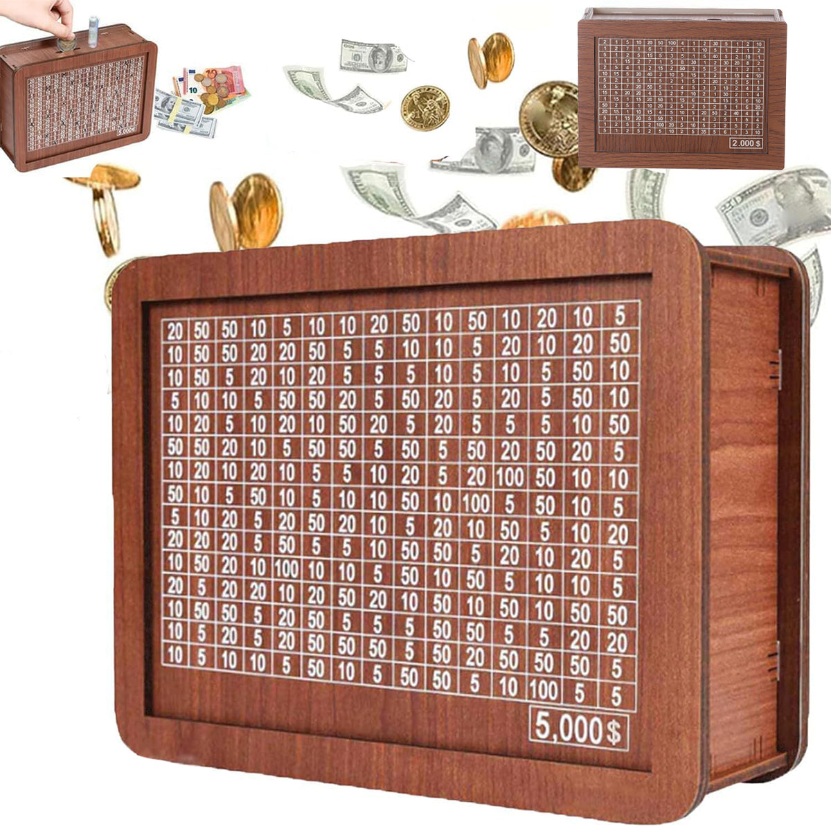 Wooden Piggy Bank with Savings Counter - 3000 - view 11